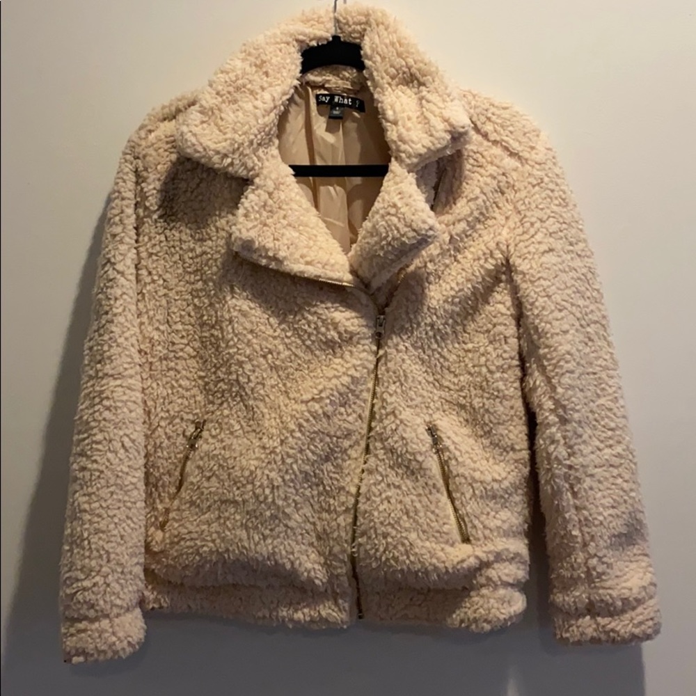 Cream Teddy Jacket